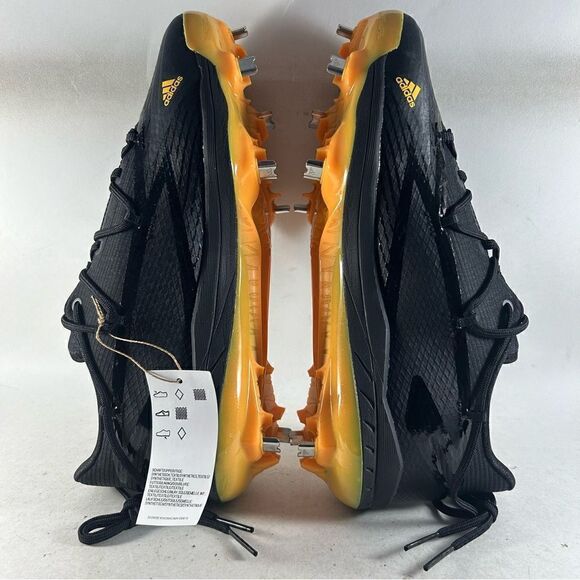 NEW Adidas Adizero Afterburner Mens Metal Baseball Cleats Gold Size 12 H00974 - Picture 6 of 8